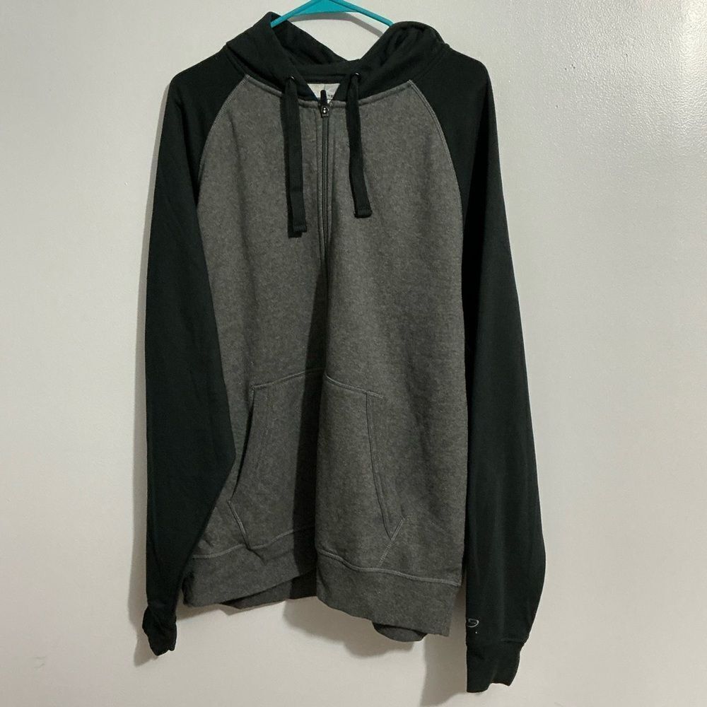 Champion Gray and Black zip up hoodie size XL